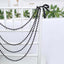Faux Pearl Beaded 16" Chair Back Garland Sash Black Gatsby-Inspired Style - Pre-Tied Chic Wedding Decor for Chiavari Chairs