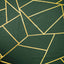 Polyester 54"x54" Table Overlay Square Tablecloth Hunter Emerald Green with Gold Foil Geometric Pattern - Wrinkle-Resistant & Durable Table Topper