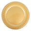 6-Pack Acrylic Round Charger Plates 13" in Gold with Beaded Rim, Decorative Dinner Party Charger Tableware