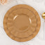 10-Pack Plastic 9" Round Dinner Plates in Gold with Ruffled Rim - Sturdy Disposable Dinnerware for Classy Events & Banquets