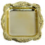 12 Pack 3" Gold Baroque Mini Square Sweet Treats Serving Platter, Party Favor Candy Display Tray