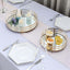 Set of 2 Metal Serving Trays 13", 9" Round Gold with Mirrored Top, Classy Decorative Vanity Tray Centerpiece
