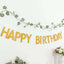 4ft Gold Glittered Happy Birthday Paper Hanging Garland Banner Party Decor