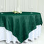 Taffeta 90"x90" Table Overlay Square Tablecloth Hunter Emerald Green - Accordion Crinkle Table Cover
