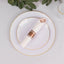 Set of 24 Rose Gold Plastic Silverware with Pre-Rolled White Paper Napkins - Disposable Wrapped Fork, Spoon, and Knife Set