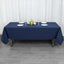 Premium Polyester 60"x102" Rectangle Tablecloth Navy Blue - Durable 220GSM Wrinkle-Resistant Table Cover