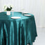 Satin 120" Round Tablecloth Peacock Teal - Stylish Seamless Table Cover