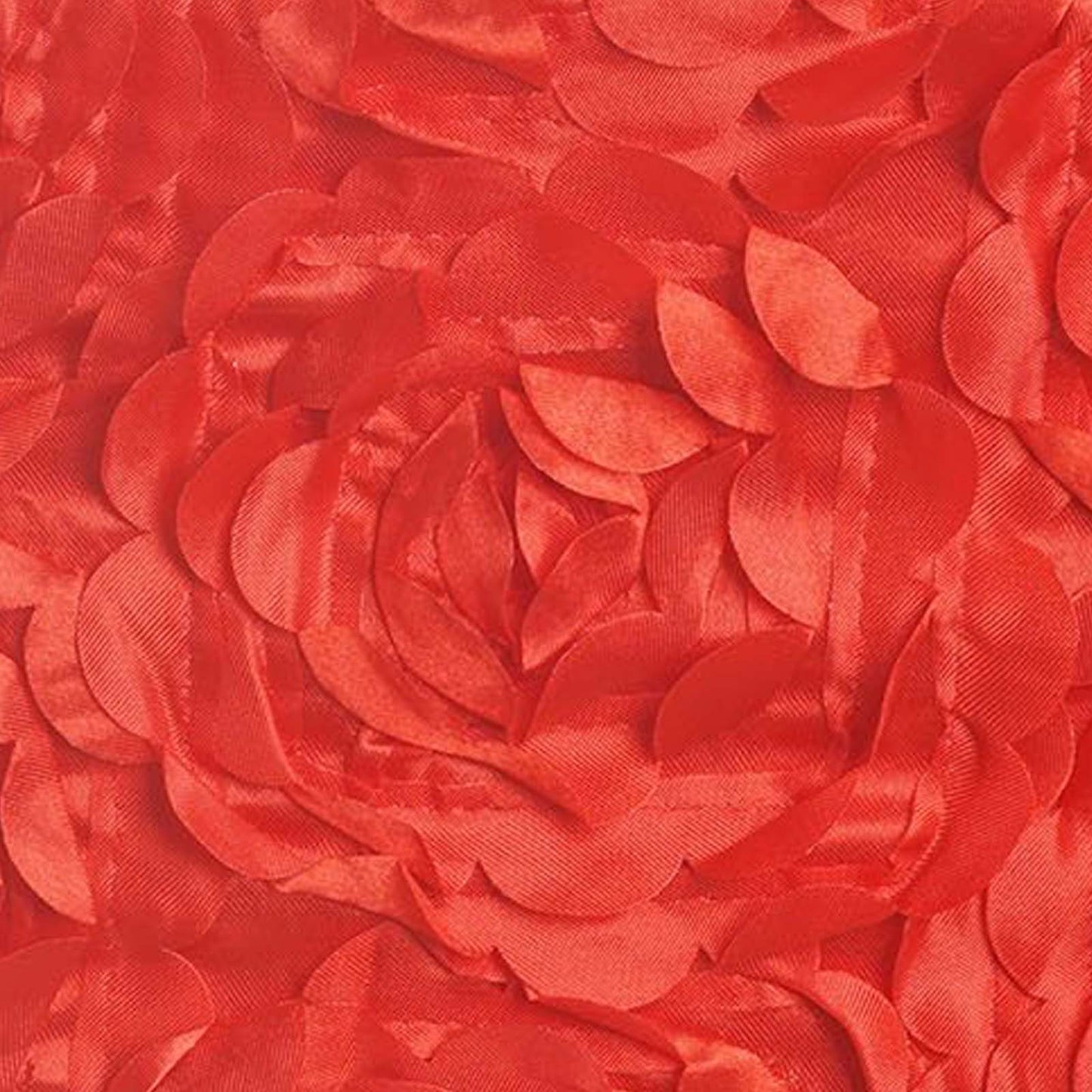 5 Pack Satin Spandex Chair Sashes Red - Rosette Design Stretch Chair Bands 6"x14"