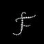 12 Pack 1.5" Clear Rhinestone Monogram Letter Jewel Sticker Self Adhesive DIY Diamond Decor - F
