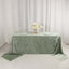 Premium Crushed Velvet 90"x156" Rectangle Tablecloth Sage Green - Reusable Soft Seamless Table Cover