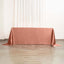 Satin Rectangular 90"x132" Tablecloth Terracotta (Rust) - Seamless Table Cover