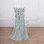 5 Pack Chiffon Chair Sashes SIlver - Soft & Lightweight Designer Chair Bows 22"x78"