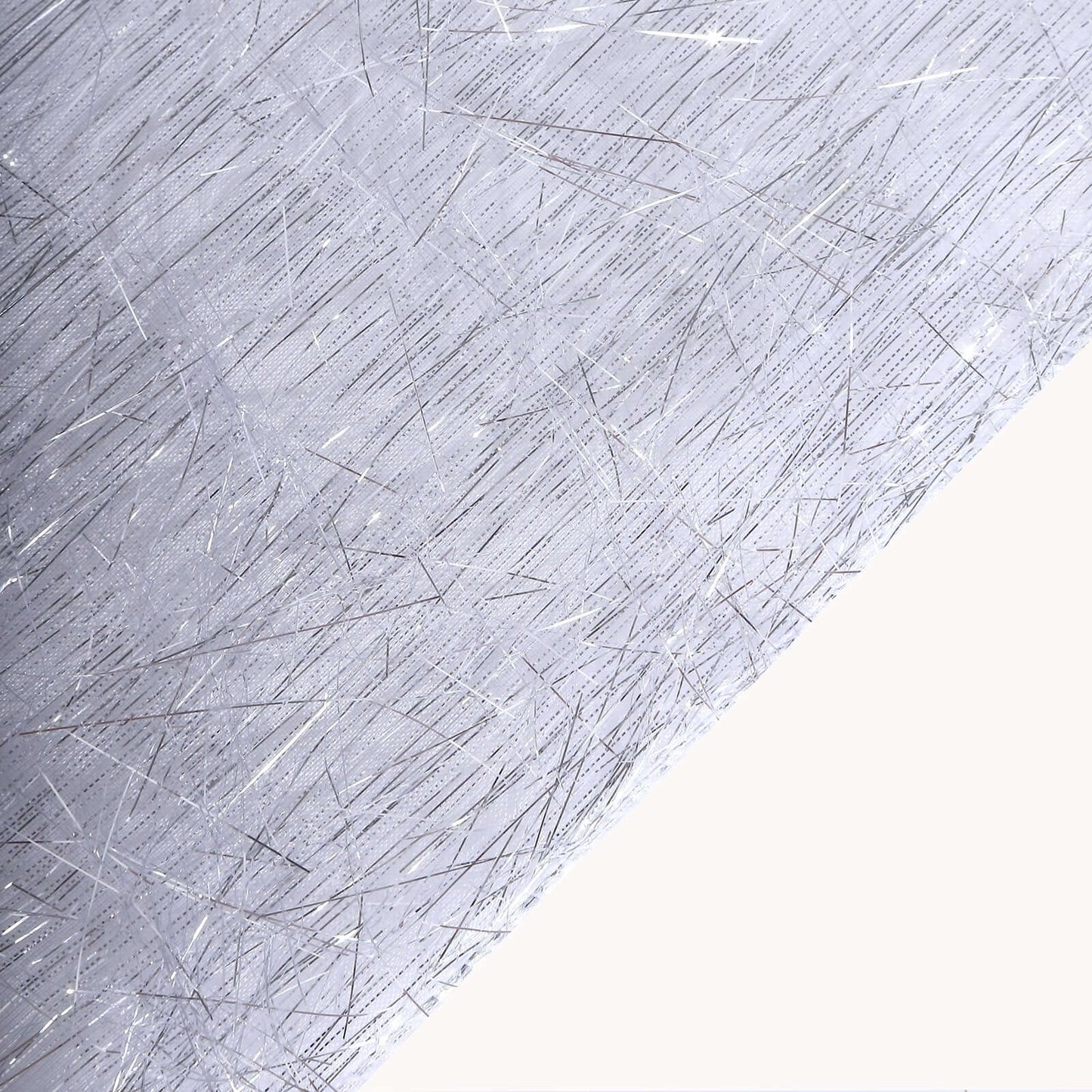 5 Pack Polyester Chair Sashes Silver Metallic Tinsel Fringe - Easy to Use Chair Bows 6"x108"