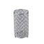 2-Pack Metal Crystal Beaded Pillar Holders Metallic Silver - Versatile Stem Vase Set for Decor 9"