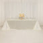 Scuba Rectangular 90"x156" Tablecloth Shimmering Pearl White - Wrinkle Free & Stain Resistant Seamless Table Cover