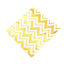 20-Pack Paper Dinner Napkins with Chevron Design Metallic Gold - Disposable 3 Ply Cocktail Napkins for Weddings