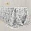 Polyester 90"x156" Rectangle Tablecloth White - Seamless Black French Toile Pattern for Grand Occasions