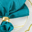 5 Pack Taffeta 20"x20" Napkins Peacock Teal - Accordion Crinkle Dinner Napkins