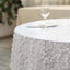 Sequin 72"x72" Table Overlay Square Tablecloth White - Big Payette Design for Classy Celebrations