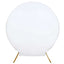 7.5ft White Round Spandex Fit Party Backdrop Stand Cover