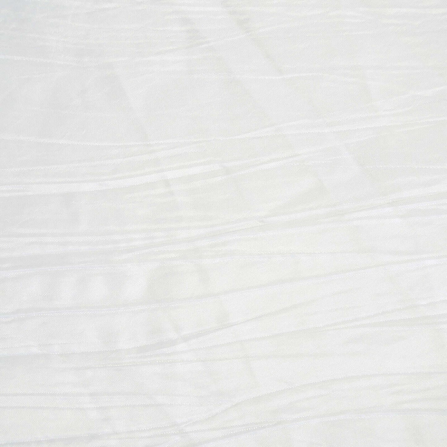 Taffeta 120" Round Tablecloth White - Seamless Accordion Crinkle Design for Stylish Occasions