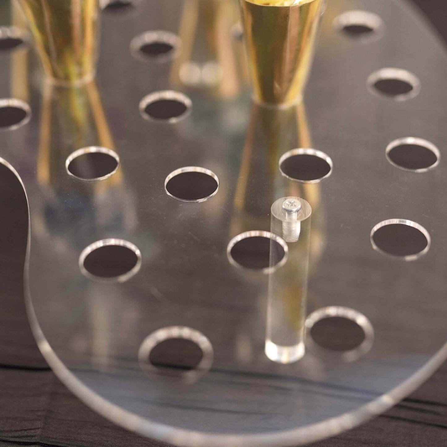 35-Slot Acrylic Ice Cream Cone Display Stand Mini Snow Cone Holder Tray Clear - Durable Party Serving Stand 16"