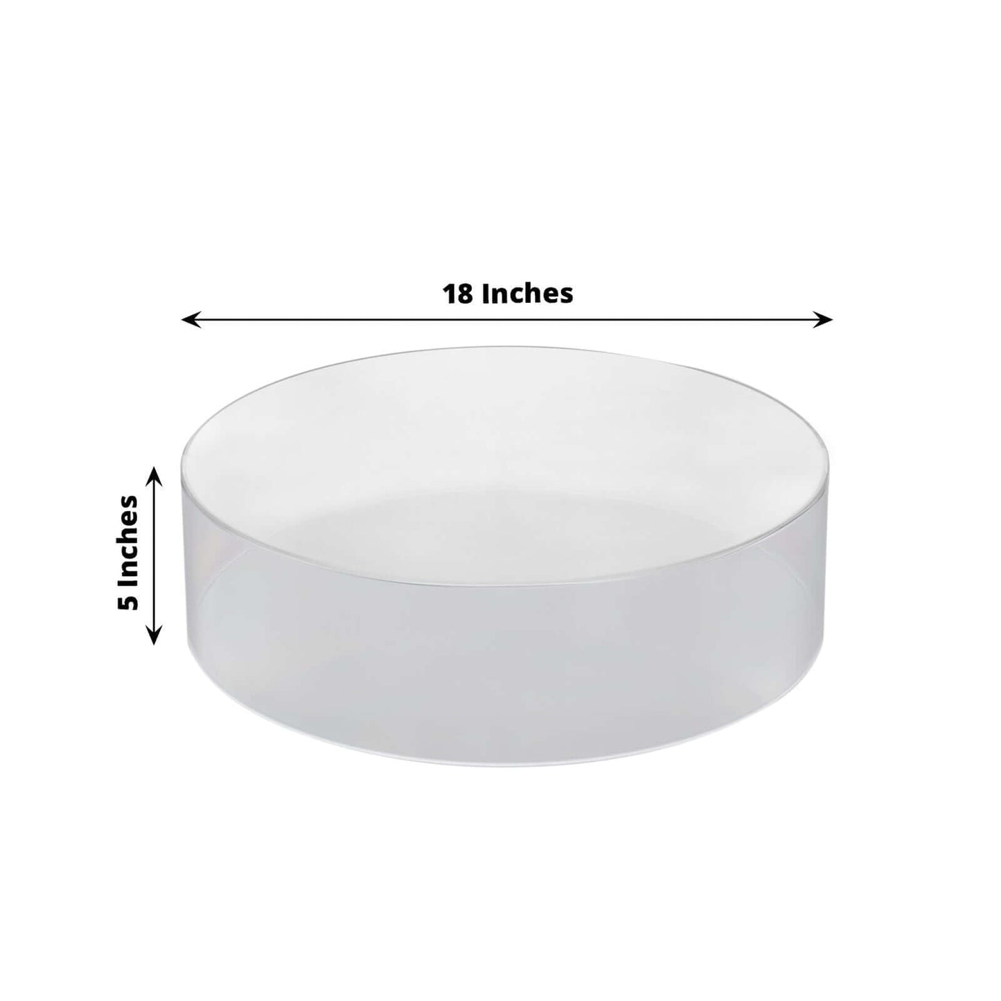 Acrylic Cake Stand Display Box Transparent Clear 18" Round - Decorative Pedestal Riser for Weddings