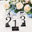 5-Pack Acrylic Table Sign Holders Hexagon Design Silver - Ideal for Modern Event Centerpieces 5"
