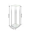 Acrylic Floor Vase Flower Stand with Square Mirror Base Clear - Durable Wedding Column Centerpiece for Events 40"
