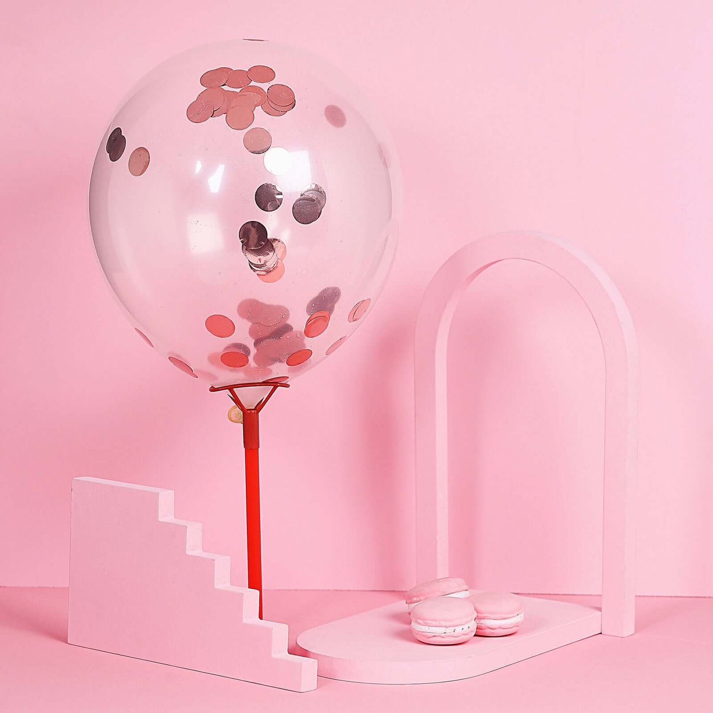 Metallic Round Party Confetti 18G Bag Rose Gold Foil, Balloon Table Confetti Glitter Dots for Festive Weddings Baby Bridal Showers & Events