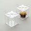 12 Pack 3" Square Clear Bow Top Plastic Party Favor Boxes, Transparent Candy Container Gift Boxes