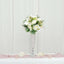 2-Pack Crystal Beaded Trumpet Vase Set Silver - Table Centerpiece for Weddings and Events 32"