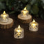 12-Pack LED Flameless Lighting Diamond Style Warm White - Battery Operated Tealight Candles 2"