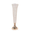2-Pack Crystal Beaded Trumpet Vase Gold - Exquisite Floral Display Centerpiece Stand Set for Banquets & Receptions 28" Tall