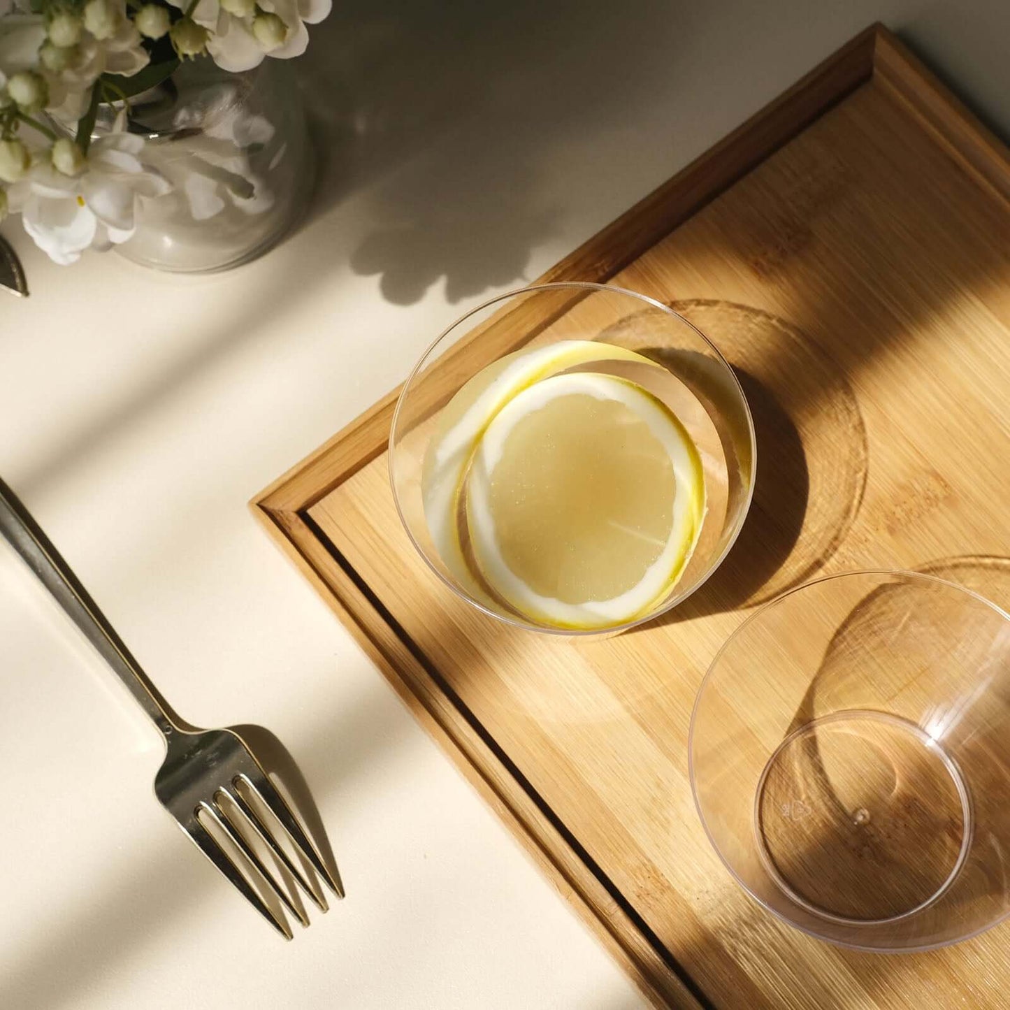 25-Pack Plastic Party Cups Clear Crystal - Stylish Short Disposable Glasses 9oz