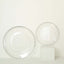 10-Pack Clear Plastic Dessert Plates â€“ 8" Round with Silver Beaded Rim, Disposable for Parties & Events