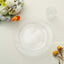 10-Pack Clear Plastic Dessert Plates â€“ 8" Round with Beaded Rim, Disposable for Parties & Events