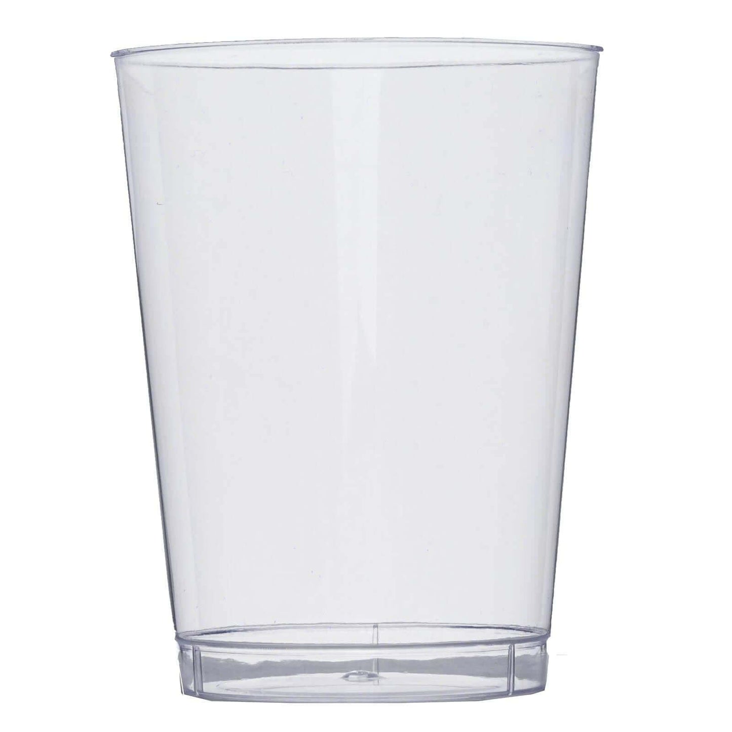 25-Pack Plastic Tumbler Cups Clear - Stylish Disposable Party Glasses 10oz