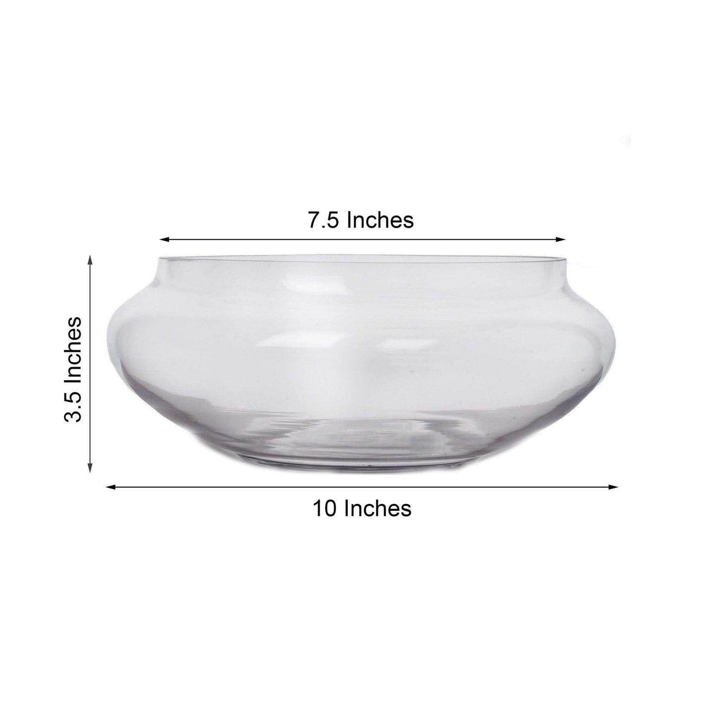 Glass Floating Candle Bowl Multi-Purpose Design - Table Centerpiece for Decor 10"