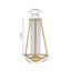 2-Pack Mini Wedding Centerpieces Gold Metal Frame Triangular Geometric Design - Test Tube Bud Vases 6"