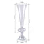 4-Pack Glass Trumpet Vases Crystal Ball Design Clear - Stylish Reversible Floral Centerpieces 15"