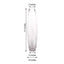 Glass Vase Cylinder Design Tapered Clear - Durable Heavy Duty Flower Centerpiece for Events 31"