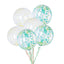 2 Pack 20" Clear Green Leaf Print Bobo Bubble Balloons, Transparent PVC Balloons