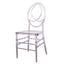 Acrylic Stackable Ghost Chair in Phoenix Chiavari style Transparent Resin with Oval Back Clear - Sleek Armless Design for Weddings & Gatherings
