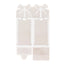 25 Pack Clear Rectangle Candy Gift Boxes With Bowknot and White Lace Pattern, 4" Transparent Plastic Party Favor Boxes - 2"x2"x4"