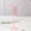 24-Pack Plastic Champagne Flutes Transparent Blush Flared Design - Lightweight Disposable Toasting Glasses 6oz