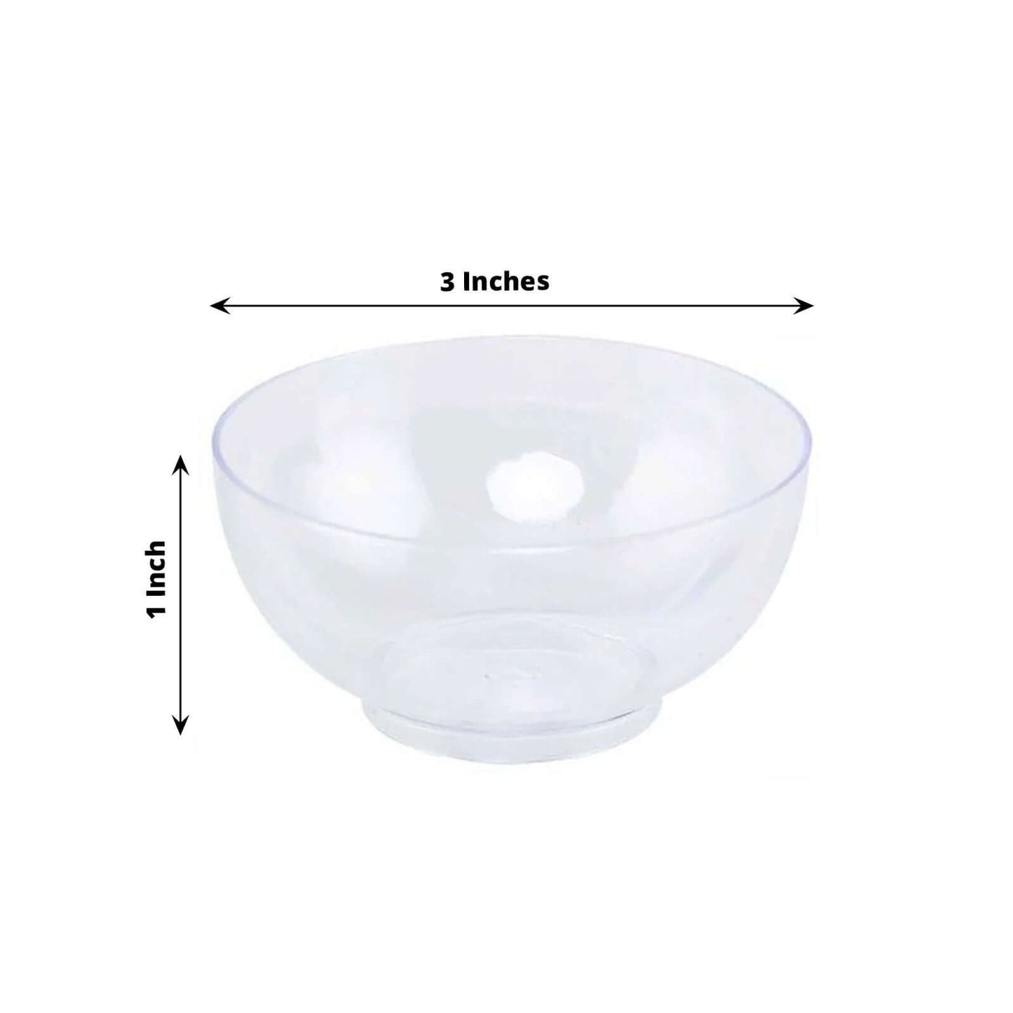 24-Pack Plastic Mini Dipping Bowls Clear - Durable Disposable Bowls for Snacks 2oz