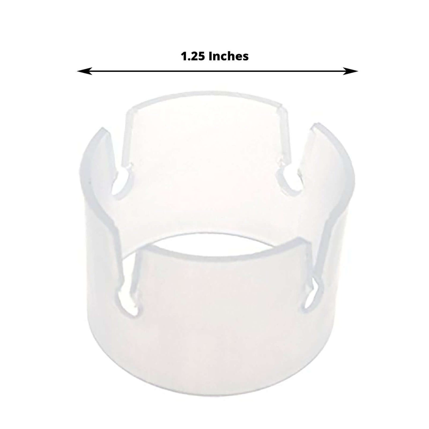 50 Pcs 1.25" Balloon Arch Attachment Clips, 4 PT Clear Plastic Clips