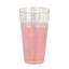 12-Pack Plastic Party Cups Clear Gold Glitter - Durable Disposable Tumblers for Drinks 17oz 6"