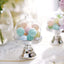 12-Pack Fillable Mini Pedestal Candy Container Clear/Silver - Decorative Candy Treat Favor Boxes with Dome Lid 4"